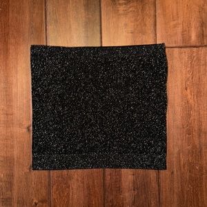 Tube top black with sliver